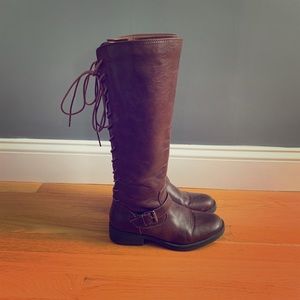 Eurosoft Brown Lace-Up The Back Boots